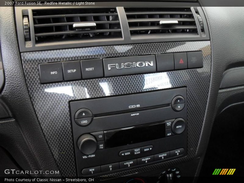 Redfire Metallic / Light Stone 2007 Ford Fusion SE