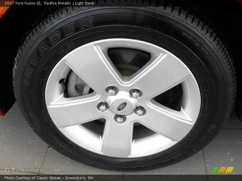 Redfire Metallic / Light Stone 2007 Ford Fusion SE