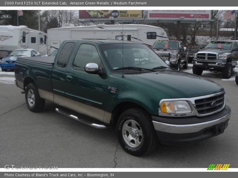 Amazon Green Metallic / Medium Parchment 2000 Ford F150 XLT Extended Cab