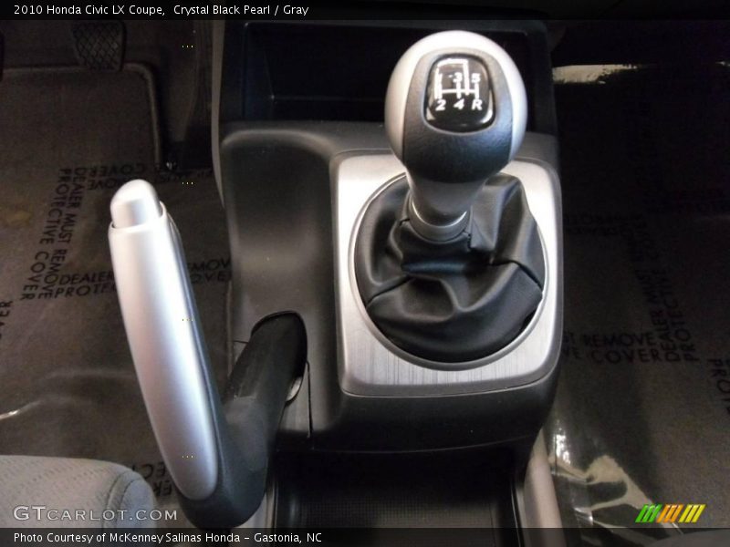 Crystal Black Pearl / Gray 2010 Honda Civic LX Coupe