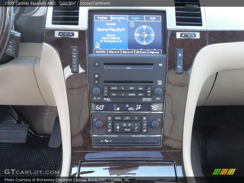 Gold Mist / Cocoa/Cashmere 2009 Cadillac Escalade AWD
