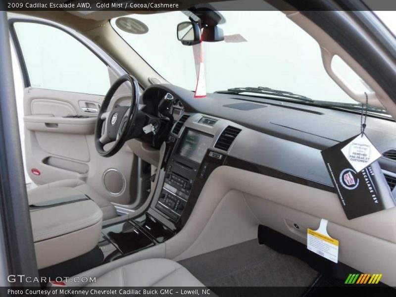 Gold Mist / Cocoa/Cashmere 2009 Cadillac Escalade AWD