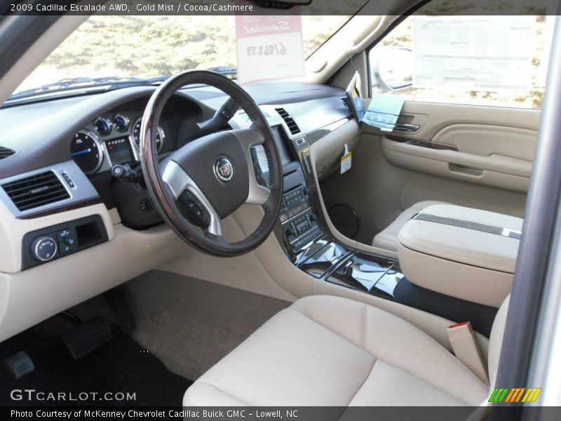 Gold Mist / Cocoa/Cashmere 2009 Cadillac Escalade AWD