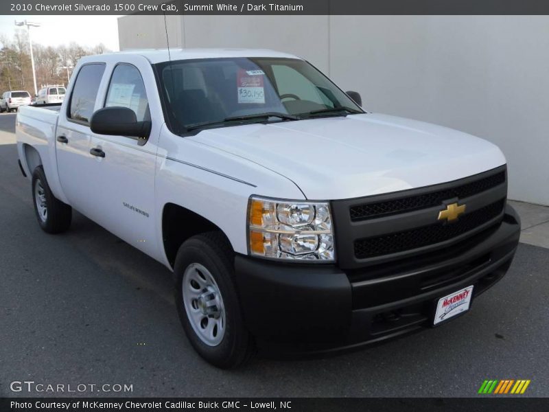 Summit White / Dark Titanium 2010 Chevrolet Silverado 1500 Crew Cab