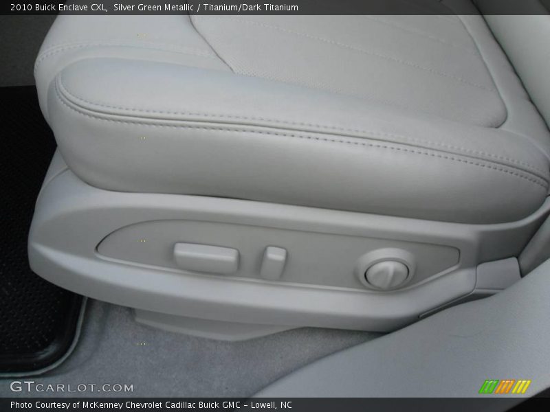 Silver Green Metallic / Titanium/Dark Titanium 2010 Buick Enclave CXL
