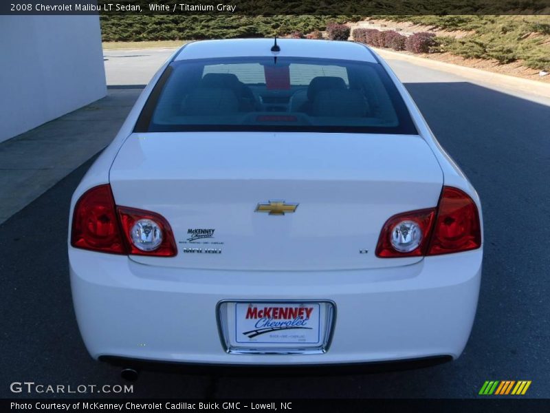 White / Titanium Gray 2008 Chevrolet Malibu LT Sedan