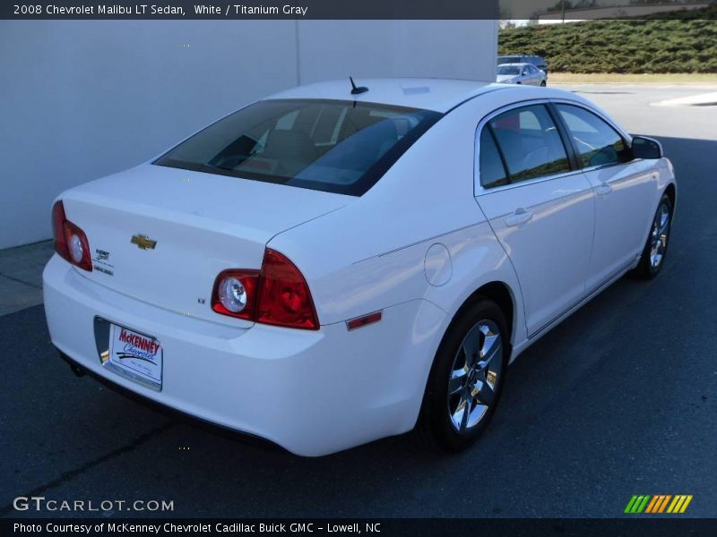 White / Titanium Gray 2008 Chevrolet Malibu LT Sedan