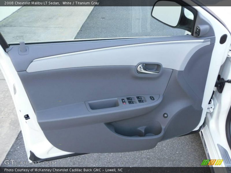 White / Titanium Gray 2008 Chevrolet Malibu LT Sedan