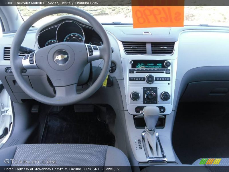 White / Titanium Gray 2008 Chevrolet Malibu LT Sedan