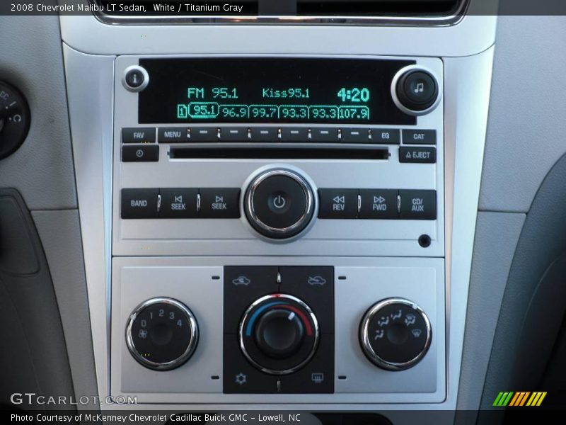 White / Titanium Gray 2008 Chevrolet Malibu LT Sedan