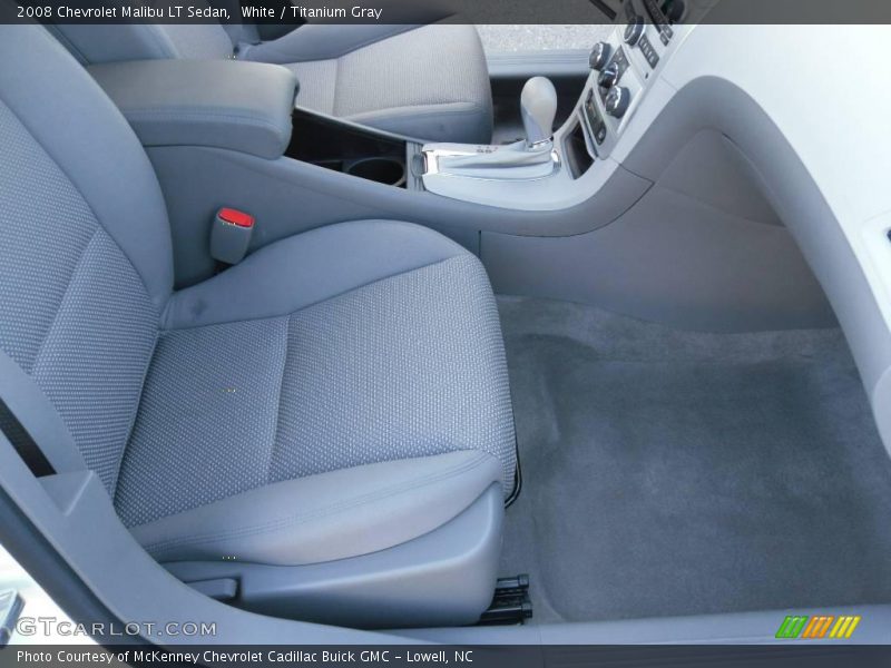 White / Titanium Gray 2008 Chevrolet Malibu LT Sedan