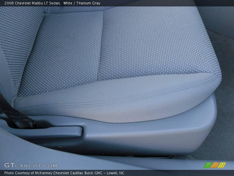 White / Titanium Gray 2008 Chevrolet Malibu LT Sedan