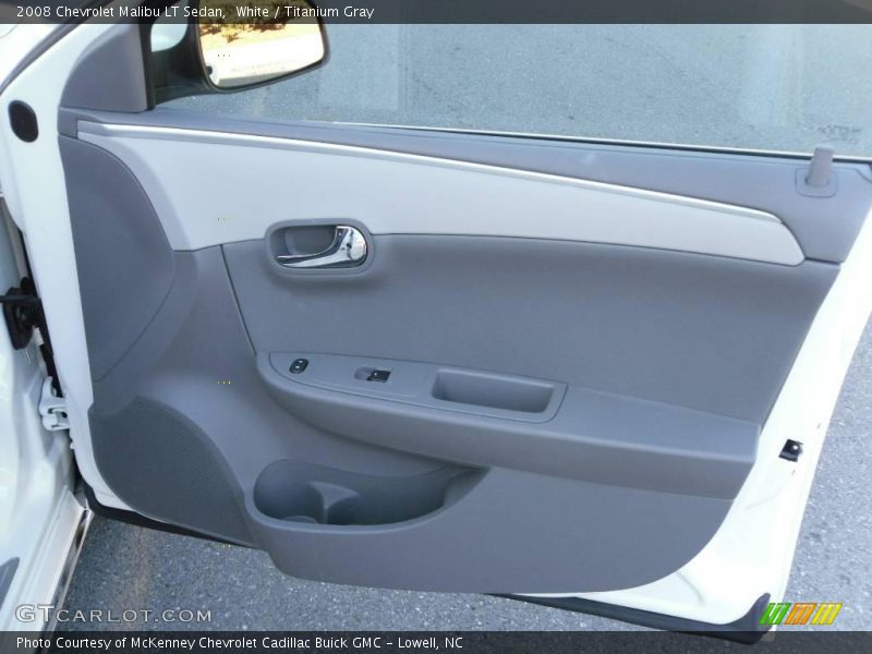 White / Titanium Gray 2008 Chevrolet Malibu LT Sedan