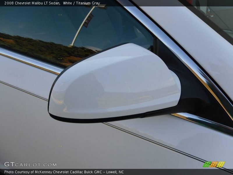 White / Titanium Gray 2008 Chevrolet Malibu LT Sedan