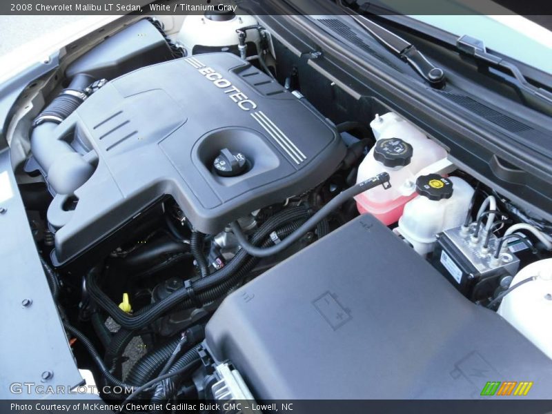 White / Titanium Gray 2008 Chevrolet Malibu LT Sedan