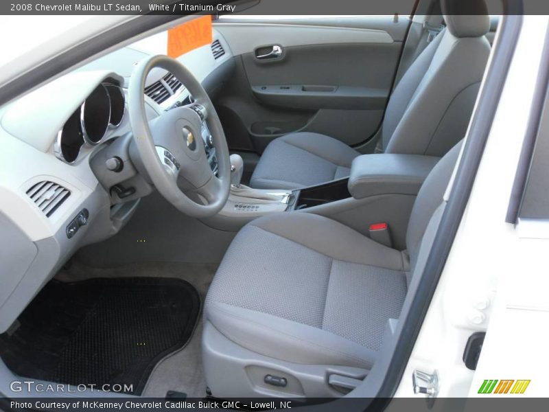 White / Titanium Gray 2008 Chevrolet Malibu LT Sedan