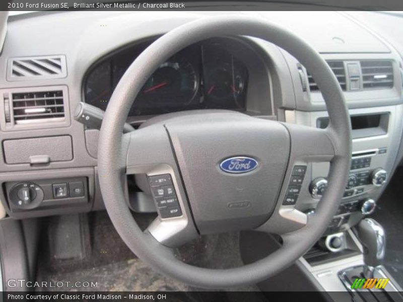 Brilliant Silver Metallic / Charcoal Black 2010 Ford Fusion SE