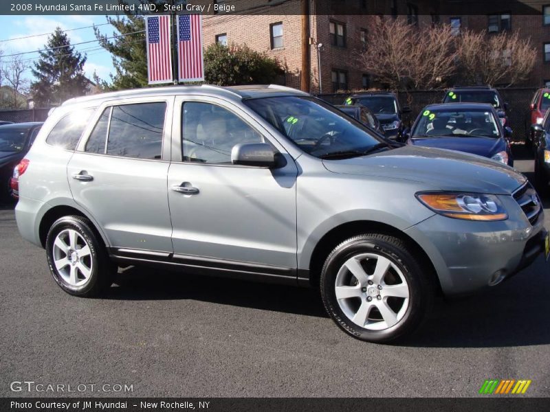 Steel Gray / Beige 2008 Hyundai Santa Fe Limited 4WD