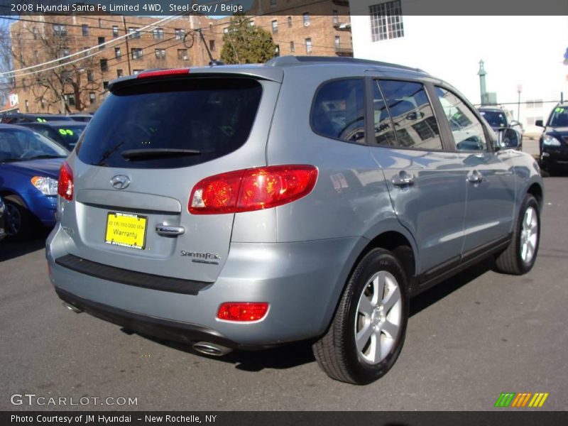 Steel Gray / Beige 2008 Hyundai Santa Fe Limited 4WD