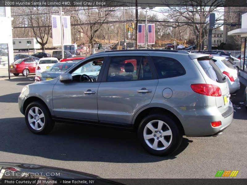 Steel Gray / Beige 2008 Hyundai Santa Fe Limited 4WD