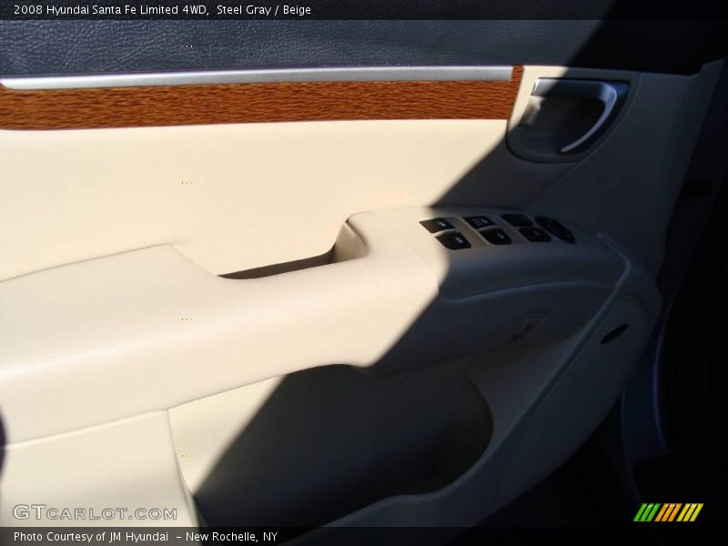 Steel Gray / Beige 2008 Hyundai Santa Fe Limited 4WD