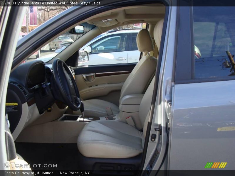 Steel Gray / Beige 2008 Hyundai Santa Fe Limited 4WD