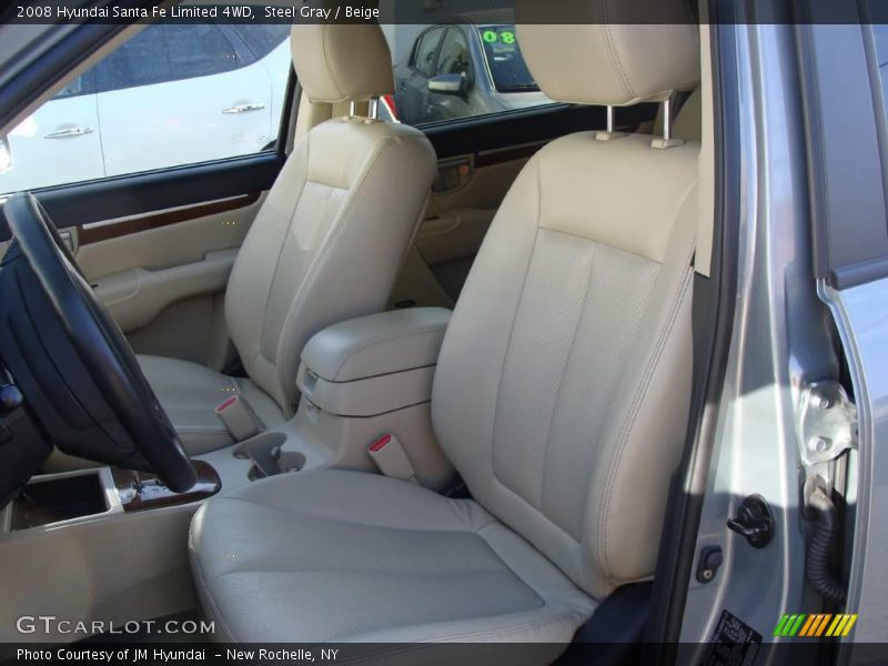 Steel Gray / Beige 2008 Hyundai Santa Fe Limited 4WD