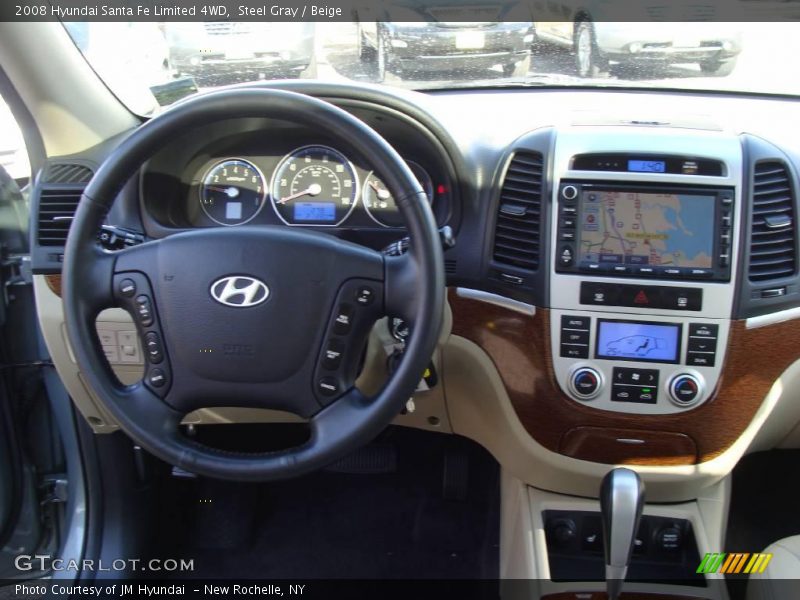 Steel Gray / Beige 2008 Hyundai Santa Fe Limited 4WD