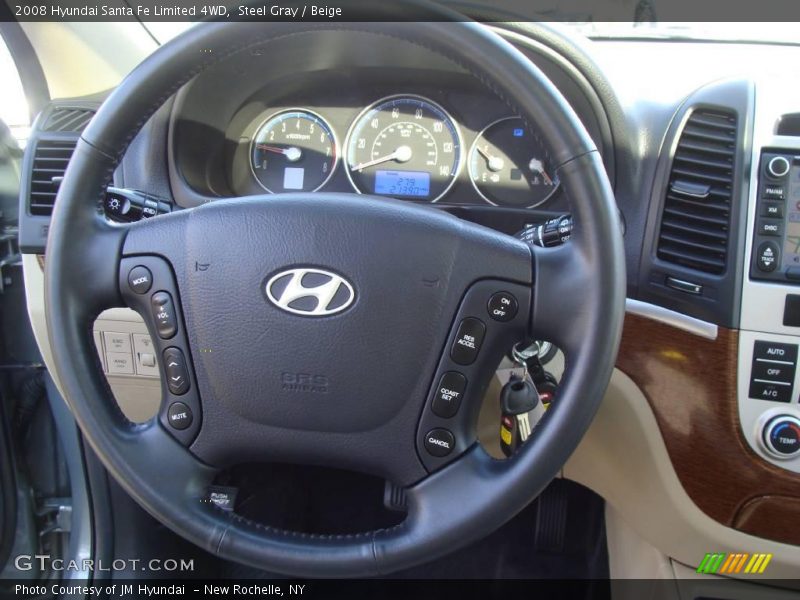Steel Gray / Beige 2008 Hyundai Santa Fe Limited 4WD