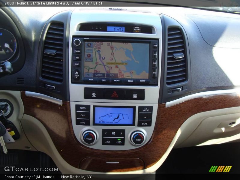 Steel Gray / Beige 2008 Hyundai Santa Fe Limited 4WD