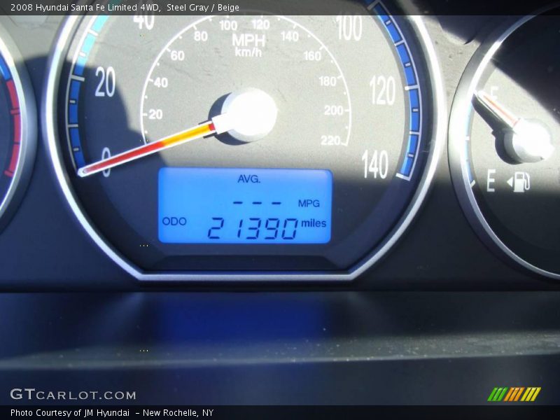 Steel Gray / Beige 2008 Hyundai Santa Fe Limited 4WD