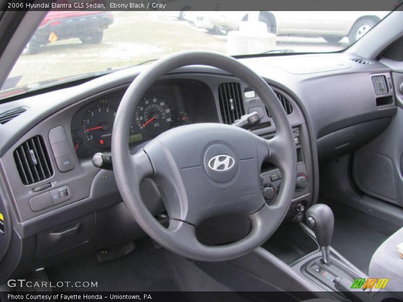 Ebony Black / Gray 2006 Hyundai Elantra GLS Sedan