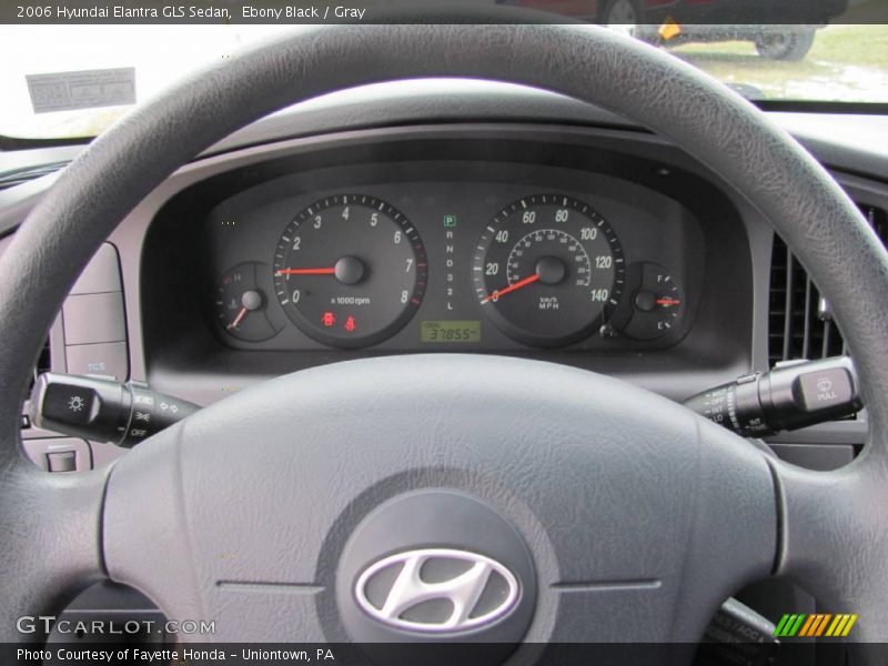 Ebony Black / Gray 2006 Hyundai Elantra GLS Sedan