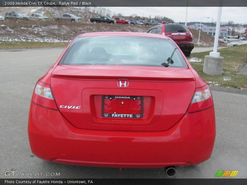 Rallye Red / Black 2009 Honda Civic EX Coupe