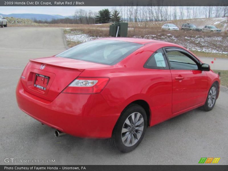 Rallye Red / Black 2009 Honda Civic EX Coupe