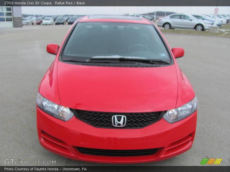 Rallye Red / Black 2009 Honda Civic EX Coupe