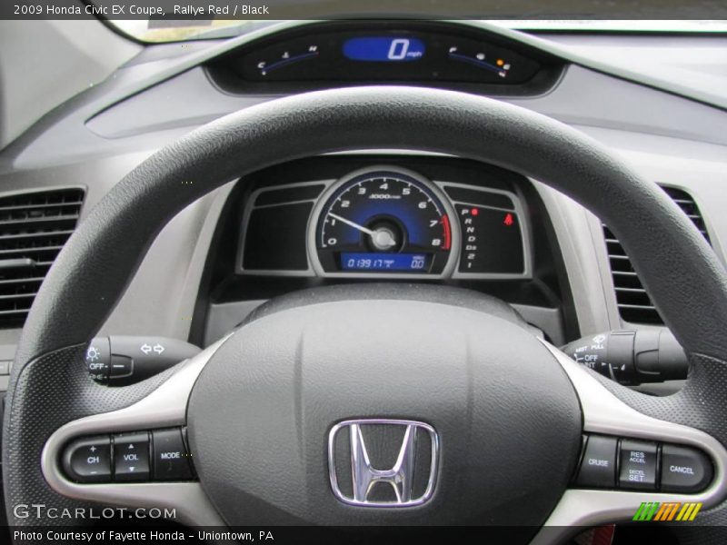 Rallye Red / Black 2009 Honda Civic EX Coupe