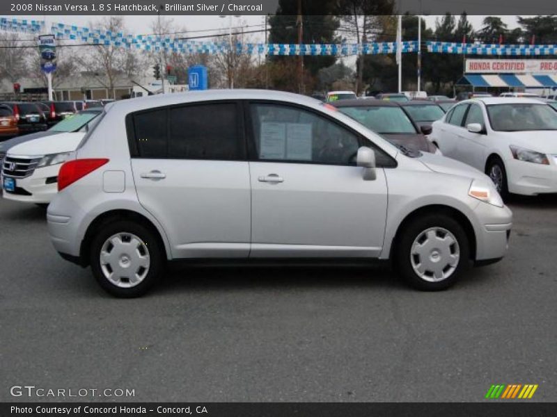 Brilliant Silver / Charcoal 2008 Nissan Versa 1.8 S Hatchback