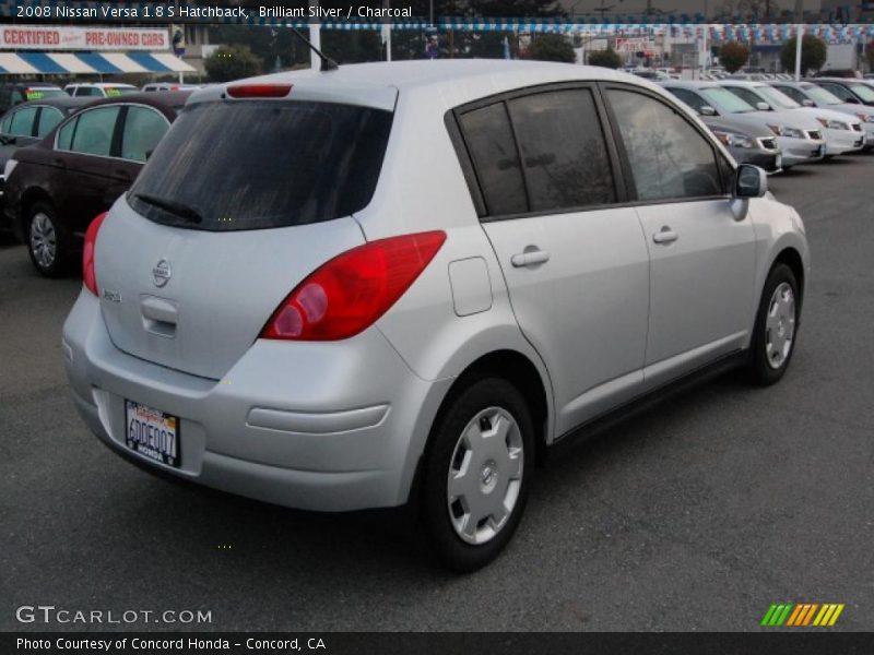 Brilliant Silver / Charcoal 2008 Nissan Versa 1.8 S Hatchback