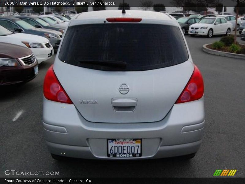Brilliant Silver / Charcoal 2008 Nissan Versa 1.8 S Hatchback
