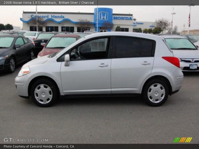 Brilliant Silver / Charcoal 2008 Nissan Versa 1.8 S Hatchback