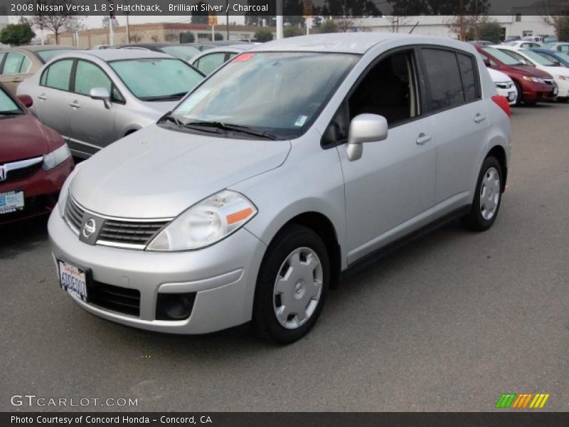 Brilliant Silver / Charcoal 2008 Nissan Versa 1.8 S Hatchback