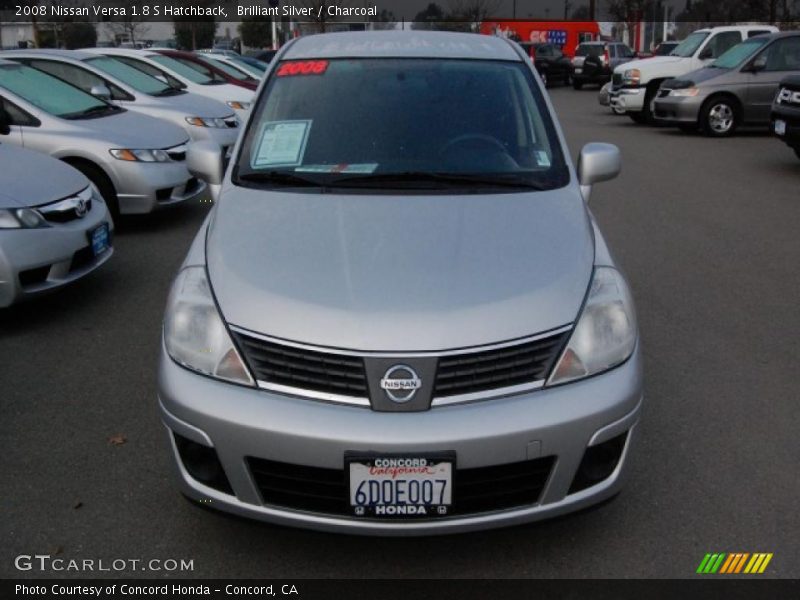 Brilliant Silver / Charcoal 2008 Nissan Versa 1.8 S Hatchback