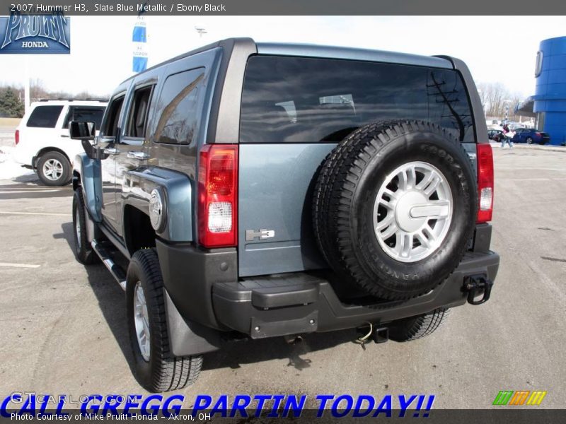 Slate Blue Metallic / Ebony Black 2007 Hummer H3