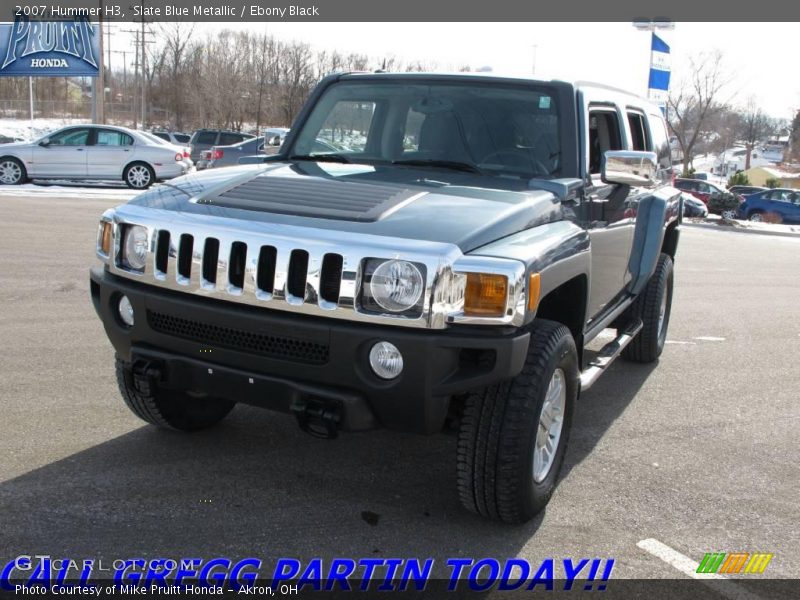Slate Blue Metallic / Ebony Black 2007 Hummer H3