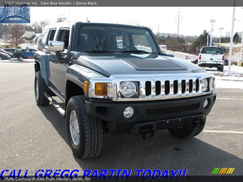 Slate Blue Metallic / Ebony Black 2007 Hummer H3