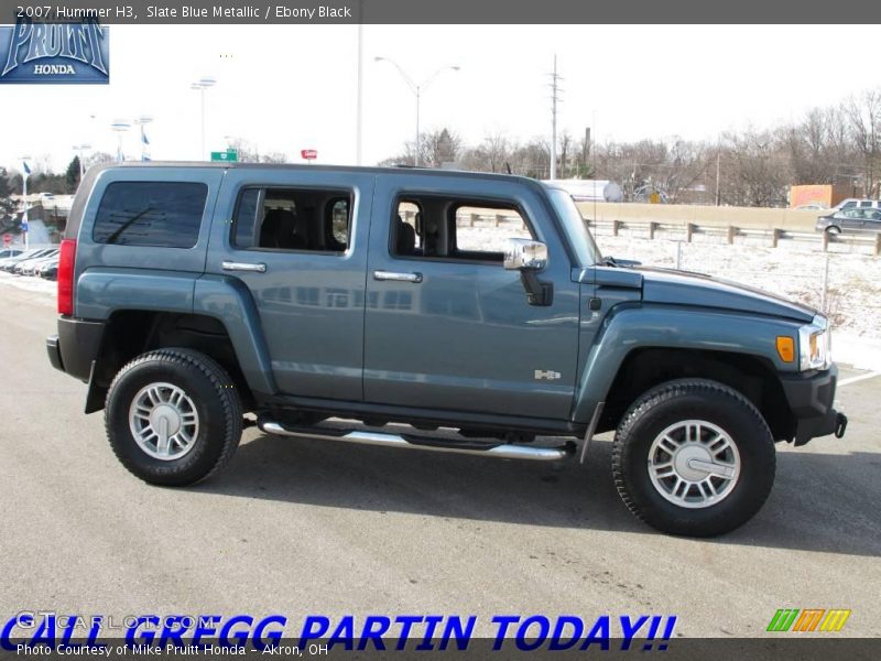 Slate Blue Metallic / Ebony Black 2007 Hummer H3