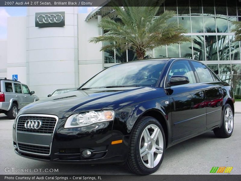 Brilliant Black / Ebony 2007 Audi A4 2.0T Sedan