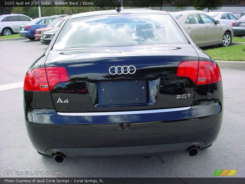 Brilliant Black / Ebony 2007 Audi A4 2.0T Sedan