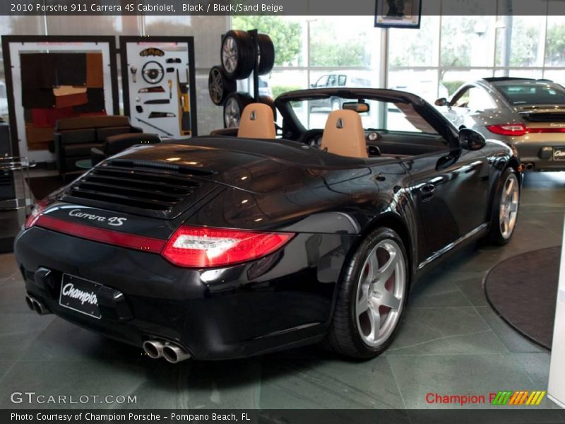 Black / Black/Sand Beige 2010 Porsche 911 Carrera 4S Cabriolet